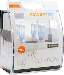 M-Tech Lămpi Autoturismului & Motocicletei Powertec Platinum +130% H11 Halogen 3250K Alb cald 12V 55W 2buc