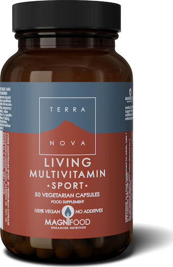 TerraNova Living Multivitamin Sport Πολυβιταμίνη για Ενέργεια, τα Μαλλιά & τo Δέρμα 735mg 50 φυτικές κάψουλες