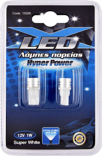 Autoline Lamps Car & Motorcycle Xled T10 LED 12V 1W 2pcs