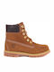 Leather Women's Ankle Boots Tabac Brown