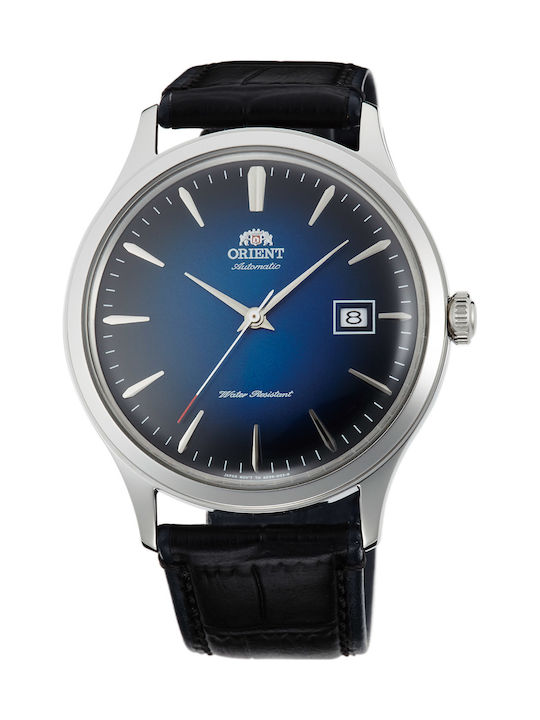 Orient Ρολόι Αυτόματο με Μαύρο Δερμάτινο Λουράκι
