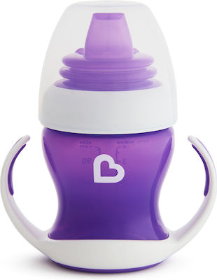 Munchkin Gentle First Cup Educational Sippy Cup Plastic with Handles Purple for 4m+m+ 118ml