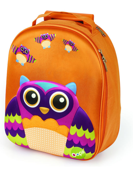 Oops Easy Owl School Bag Trolley Kindergarten in Orange color