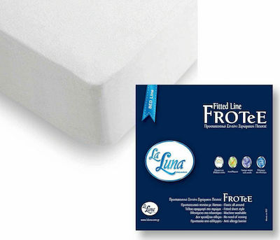 La Luna Single Terry Mattress Cover Fitted Frottee White 100x200+30cm