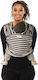 Babylonia Wrap Carrier Tricot - Slen Organic Black & White Stripes with Maximum Weight 10kg