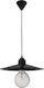 Heronia LP-180K Adjustable Pendant Light Black Bell with Socket E27 80x35cm