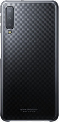 Samsung Gradation Cover Umschlag Rückseite Silikon 1mm Schwarz (Galaxy A7 2018) EF-AA750CBEGWW