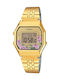 Casio Vintage Digital Women's Watch with Gold Metal Bracelet