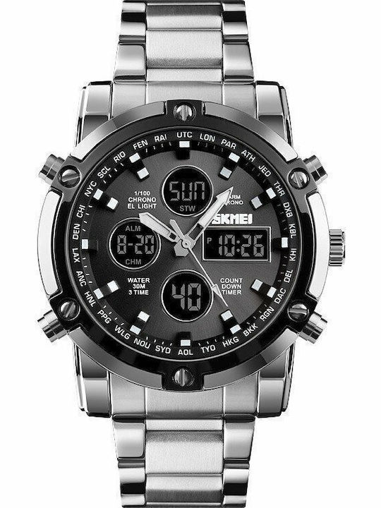Skmei 1389 Αναλογικό/Ψηφιακό Ανδρικό Ρολόι 48mm...