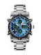Skmei 1389 Analog/Digital Uhr Chronograph Batterie mit Metallarmband Silver/Blue