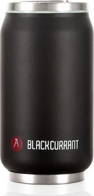 Les Artistes Pull Can'it Glas Thermosflasche Rostfreier Stahl BPA-frei Blackcurrant Mat 280ml mit Mundstück und Stroh A-1852