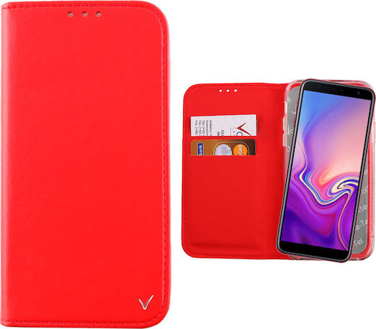 Volte-Tel Pocket Magnet Book Δερματίνης Κόκκινο (Galaxy J6+)