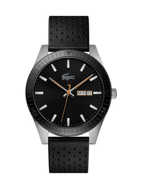 Lacoste Legacy Watch Battery with Black Leather Strap