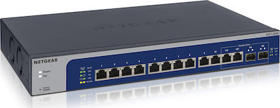 NetGear XS512EM Managed L2 PoE+ Switch with 12 Gigabit (10Gbps) Ethernet Ports and 2 SFP Ports