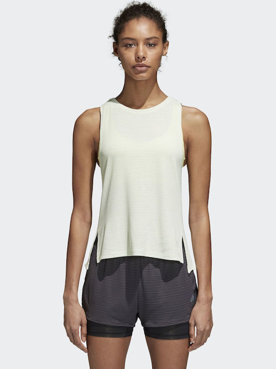 Adidas Chill Tank Top Women's Athletic Blouse Sleeveless Beige
