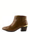 S.Oliver Leather Women's Ankle Boots with Medium Heel Tabac Brown