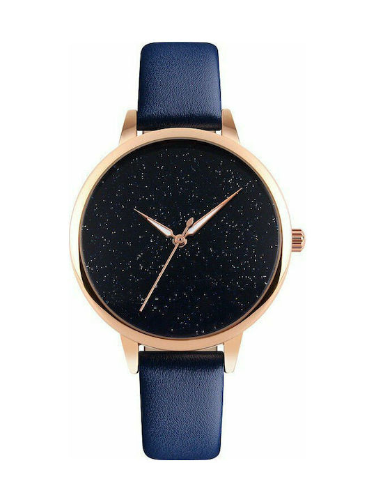 Skmei 9141 Watch with Blue Leather Strap 7261