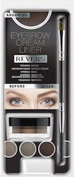 Revers Cosmetics Eyebrow Cream Liner Σετ Περιποίησης Φρυδιών Brown
