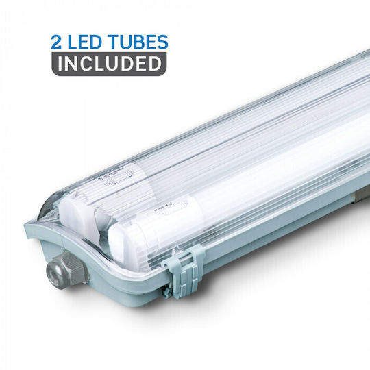 V-TAC Lighting Batten VT-15022 Outdoor with 2 LED Lamps T8 22W 156cm