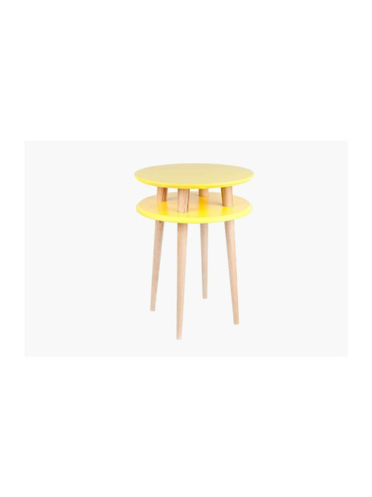 Round Side Table Ufo Yellow L45xW45xH61cm