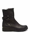 Ragazza Leather Women's Ankle Boots Platform & Fur Black