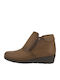 Ragazza Leather Women's Ankle Boots Platform Tabac Brown