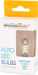 Autoline Lamps Car & Motorcycle SV8.5-8 LED 6500K Cold White 12V 2pcs