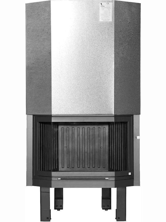 CHytiria Misailidi Eco T-80 Monolithic Wood Fireplace Insert with Prismatic Window 14.4kW