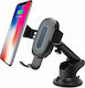 Baseus Mobile Phone Holder Car with Adjustable Hooks and Wireless Charging Black