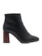 Alpe Leather Women's Chelsea Boots with High Heel Black