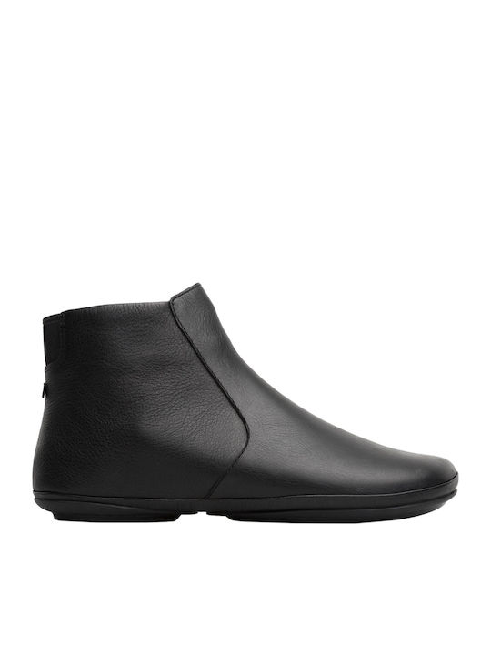 Right Leather Women's Ankle Boots Black