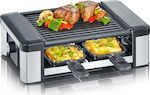 Severin Tabletop 600W Electric Grill Raclette Aluminium with Adjustable Thermostat 20x17.5cm