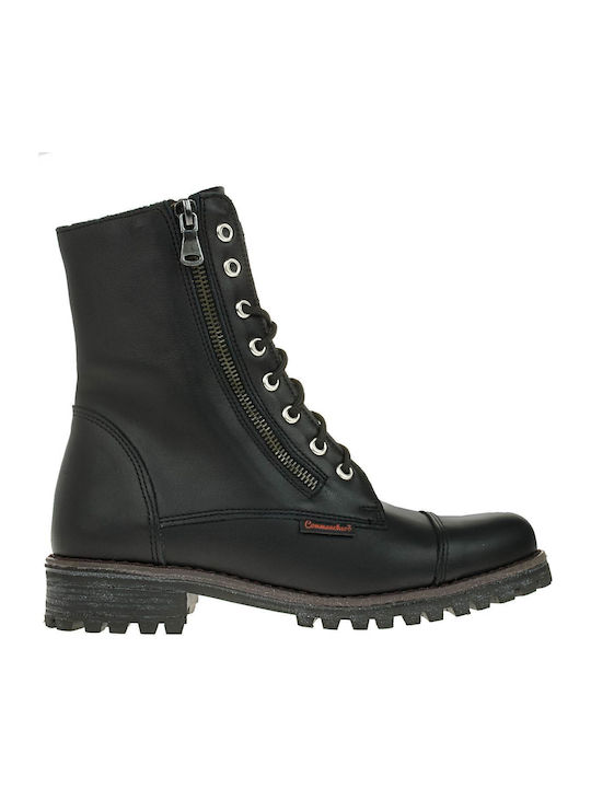 Leather Women's Ankle Boots Black