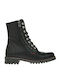 Leather Women's Ankle Boots Black