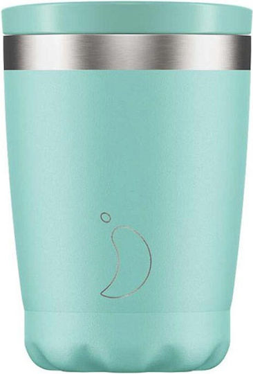 Chilly's Original Series Coffee Cup Ποτήρι Θερμός Ανοξείδωτο BPA Free 340ml Τιρκουάζ