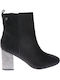46237 Leder Stiefeletten Damen Schwarz 46237