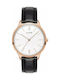 Le Dom Classic Watch with Black Leather Strap