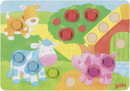 Goki Бебешка играчка Colour Dice Game II от дърво за 36++ месеца