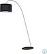 Nowodvorski Alice Lampa de podea Î205xL189cm. cu Soclu pentru Bec E27 Negru
