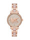 Michael Kors Watch Women's Watch with Pink Gold Metal Bracelet