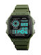 Skmei 1299 Digital Watch Battery with Green Rubber Strap 1299 - Army Green