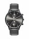 Le Dom Prime Men's Watch 40mm Chronograph Battery with Black Leather Strap