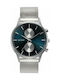 Le Dom Prime Uhr Chronograph Batterie mit Silber Metallarmband