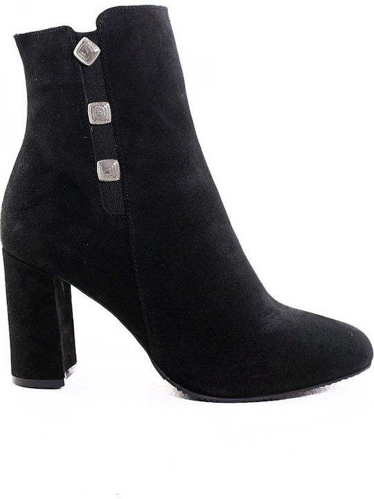 Fardoulis 1704 Suede Women's Ankle Boots Black