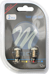 M-Tech Lamps Car & Motorcycle BA9S / T4W LED White 12V 0.32W 2pcs