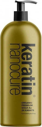 Keratin Nanocure Organic Premium Gold 24 Karats Hair Lotion for Smoothing with Keratin 1000ml
