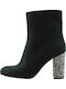 Mairiboo for Envie Suede Women's Ankle Boots with High Heel Black