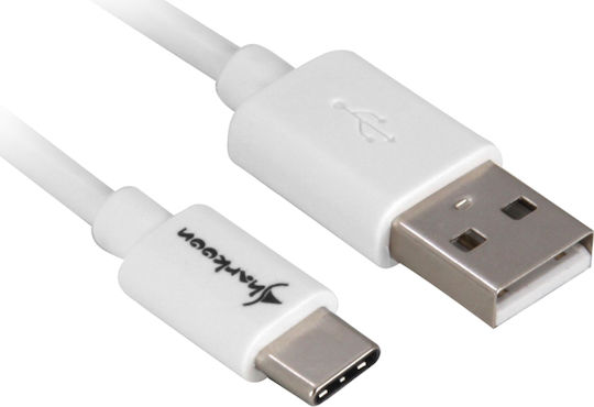 Sharkoon USB 2.0 Cable USB-C male - USB-A Λευκό 1.5m
