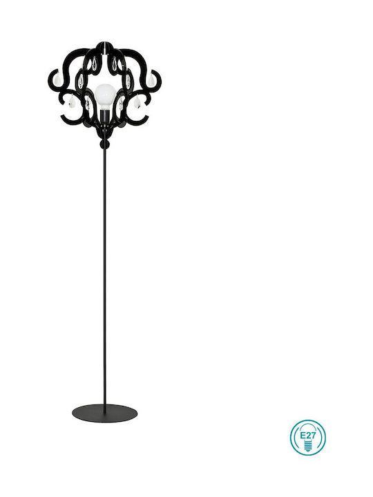 Nowodvorski Katerina Vintage Floor Lamp H170xW48cm. with Socket for Bulb E27 Black