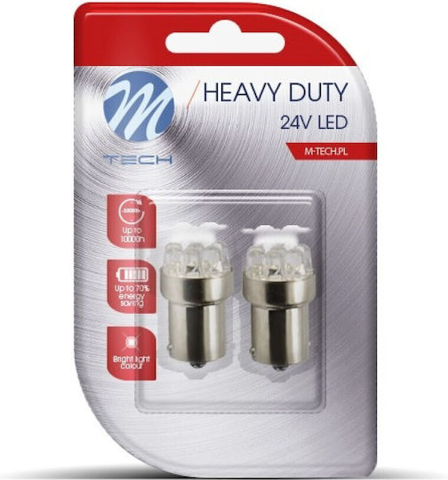 M-Tech Λάμπες Αυτοκινήτου R5W LED 24V 3W 2τμχ